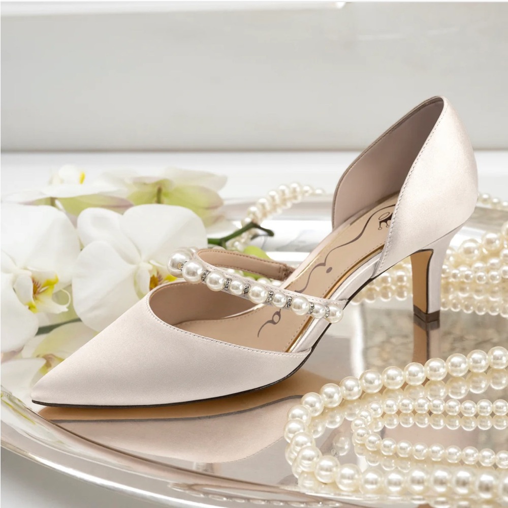 Nina Brand Pearl Strap Heels